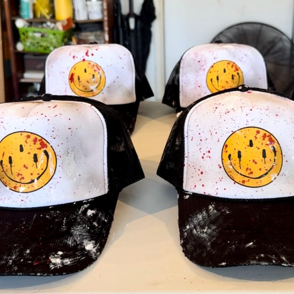HAND PAINTED TRUCKER HAT